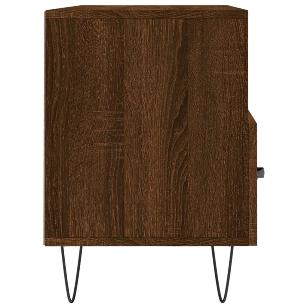 TV Stand Brown Oak Effect 102 x 36 x 50 cm Particleboard