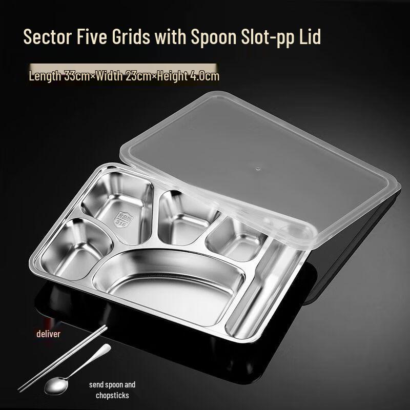 Yilimeng 316 Stainless Steel Partitioned Meal Tray