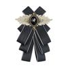 Men's High-End Wedding Bow Tie & Lapel Flower - Double Layer British Trendy Collar Accessory for Formal Suit & Business Shirt