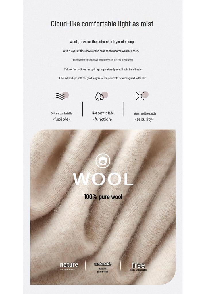 Women's Korean-Style Wool Shawl Cardigan - Autumn/Winter Solid Color Knitwear