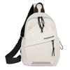 Solid Color Shoulder Crossbody Bag Multifunctional Sports Knapsack Cool Nylon Chest Bag  Male