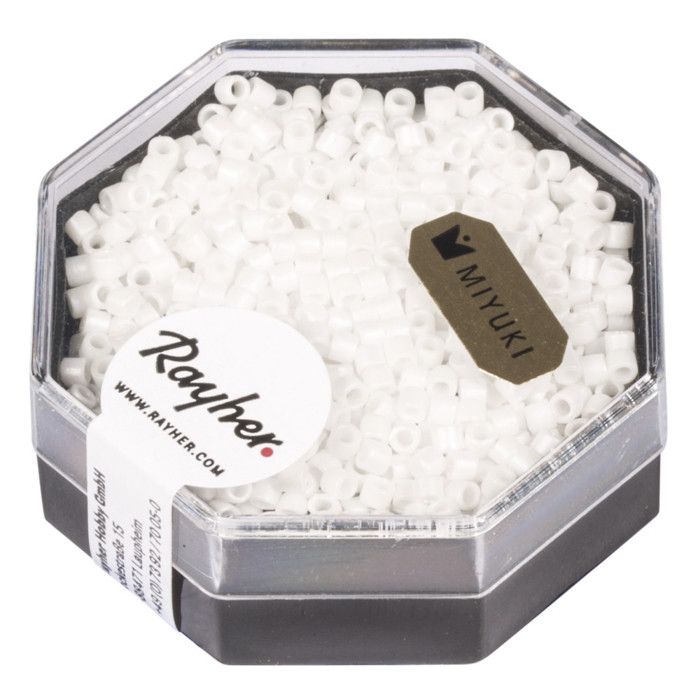Delica-rocailles, 2,2 Mm Opaque, Box, Snow White, 6g