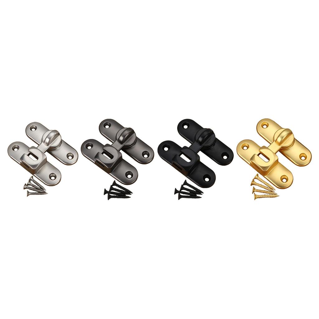 Zinc Alloy Door Lock Lathch Room Door Latch Hardware 90 Degree Locks with Screws for Bedroom Home Security Hotel Garage Bathroom