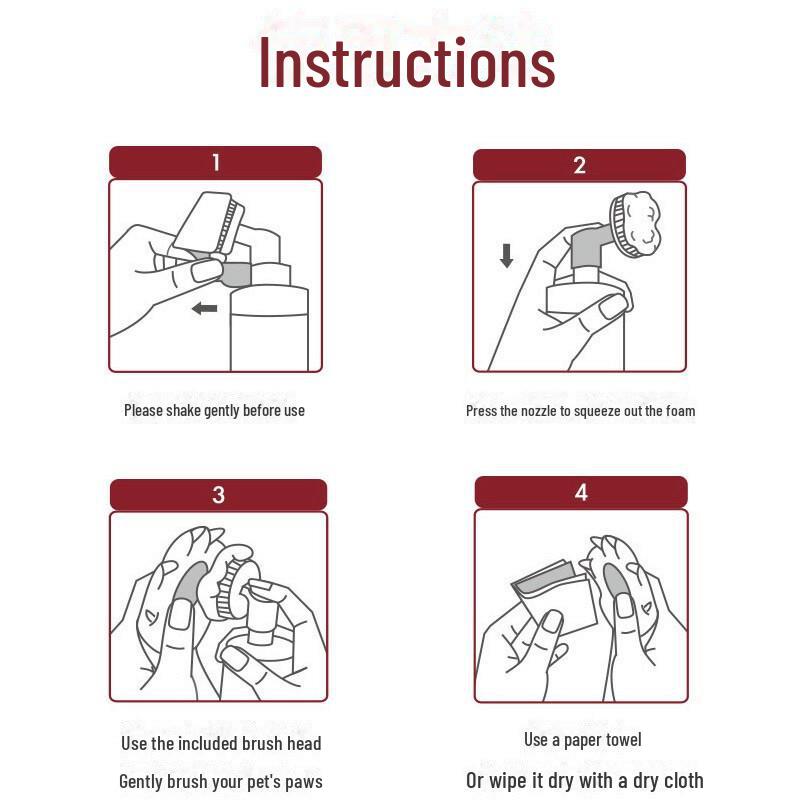 KOJIMA Pet Paw Cleaning Foam for Cats & Dogs: Easy, No-Wash Paw Cleaner