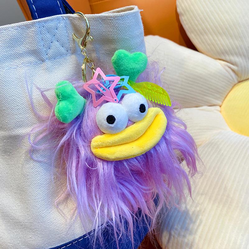 Tai Cool Spicy Dudu Lippen Große Augen Monster Schlüsselanhänger Mode Mädchen Tasche Anhänger Kreative Plüschpuppe