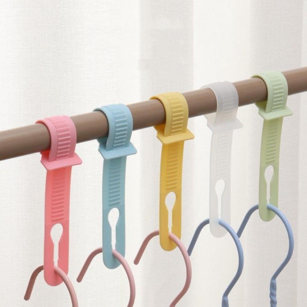 

10Pcs Anti-slip Fixed Lock Hanger Windproof Colorful Rack Holder New Hanger Buckle білий