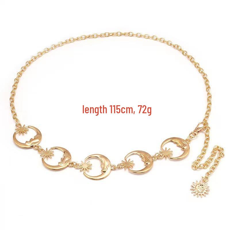 Damen Ethno-Stil Schmetterling Taillenkette: Modischer Metallgürtel für Rock oder Kleid