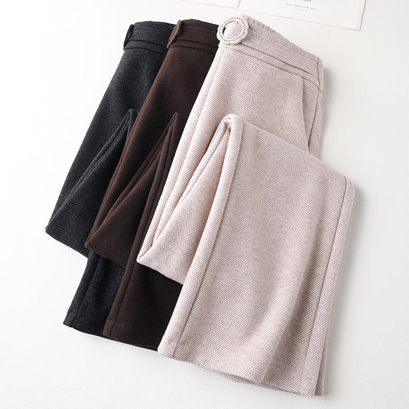 Apricot Women's High-Waisted Wool Flare Pants - 2024 Autumn/Winter Collection