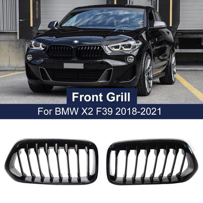 Vorderer Nierengrill, glänzend schwarz, einzeilige Zierleiste mit einer Lamelle, für BMW X2 F39 2018– Außendekoration