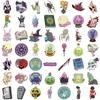 Pack Of 50 Witch Doodles Stickers No Residues Peels Off Design For Electronics Notebook School Supplies Safe PVC Material