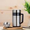 Stainless Steel Thermos Cup Gift Men's Business Office Cup with Handle Filter Tea Cup