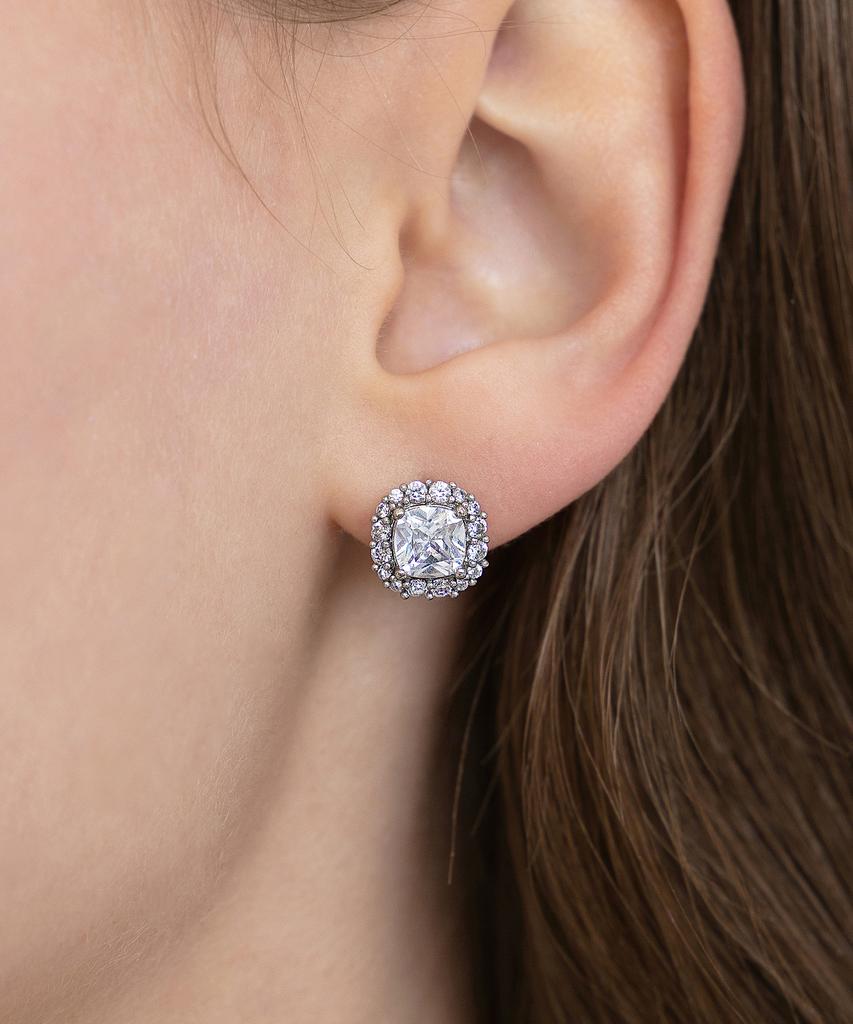 Tatiana Cushion Halo Cubic Earrings Ec3306
