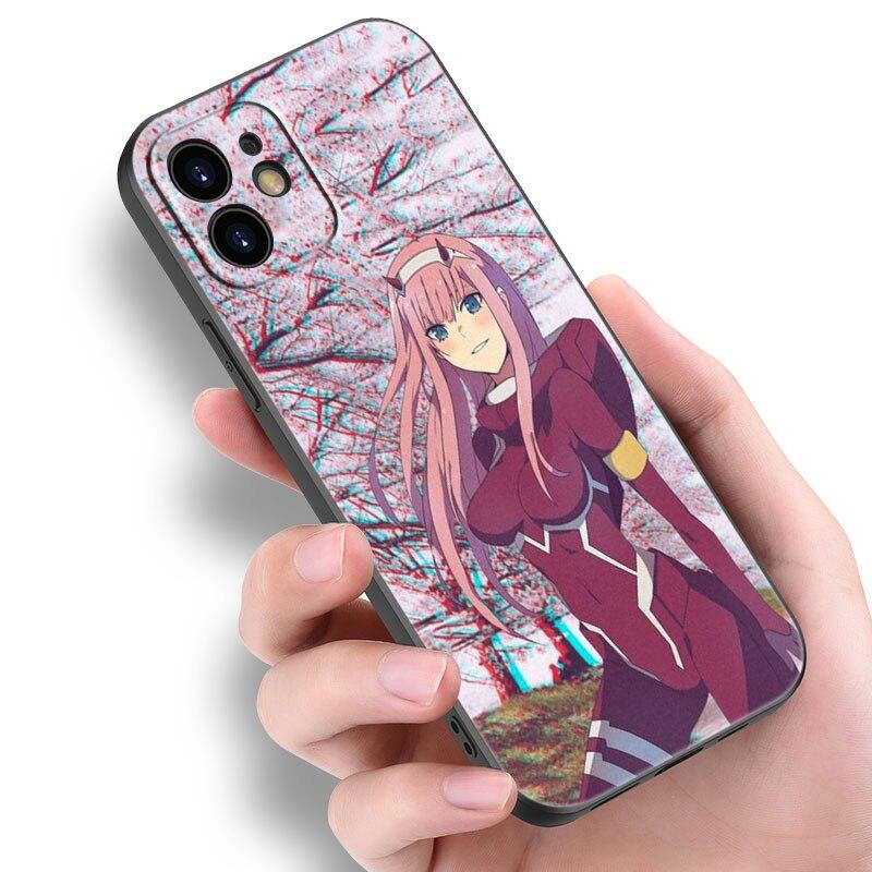 Zero Two Darling in the FranXX Anime-Hülle für Apple iPhone 14 13 12 Mini 11 Pro Max 7 8 XR X XS 7 8 Plus SE 2020 2022 Cover
