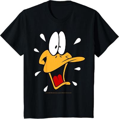 Kids Looney Tunes Daffy Duck Surprised Big Face T-Shirt