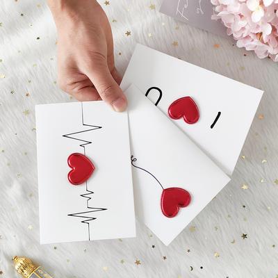 1 jeu de cartes Cadeau Saint-Valentin Carte Postale d'Amour Invitation de Mariage Cartes de Vœux Anniversaire pour Elle Carte Cadeau Saint-Valentin