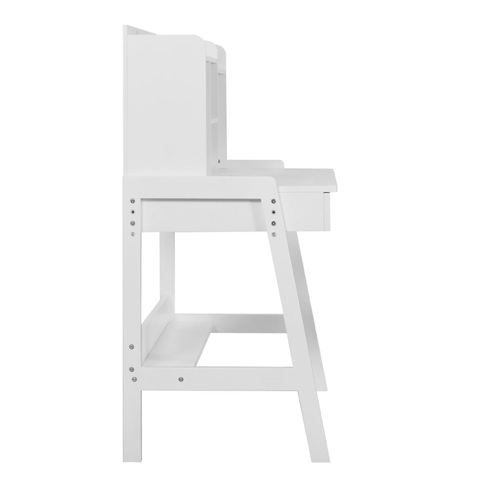 Kids Study Desk With Chair Set Wooden Children Study Table With Desktop Bookshelf And Storage Drawer Space-Saving Writing Desk