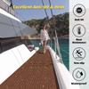 Tapis de pont de bateau en mousse EVA marron foncé imitation teck, revêtement de sol antidérapant pour yacht, autocollant, 2400 x 450 x 6 mm