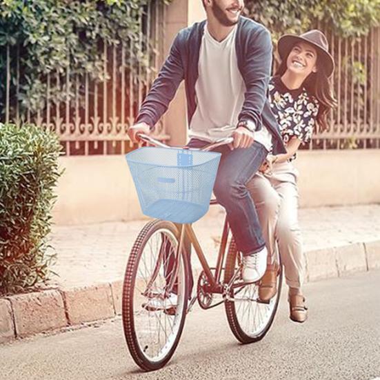 Bike Basket Thickened with Screw Sturdy Multifunctional Easy To Install Item Storage Metal Large Capacity Cycling Basket Student Bike Accessories