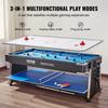 3-in-1 Rotierender Schwenk-Multi-Spieltisch Air Hockey Billardtisch Tischtennis