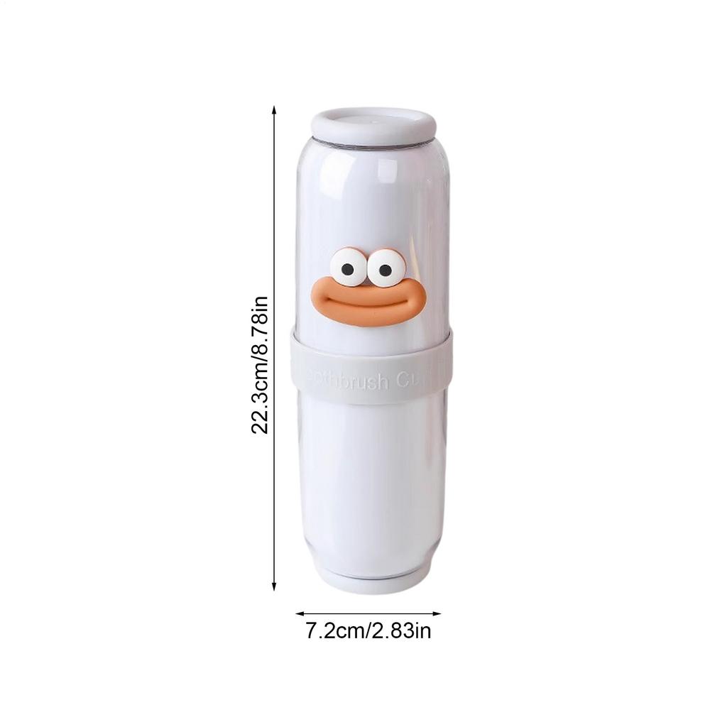 Portable Dry and Wet Separation Sausage Mouth Toothbrush Mouthwash Cup Travel Toiletries Storage Cup Space-Saving New Creative