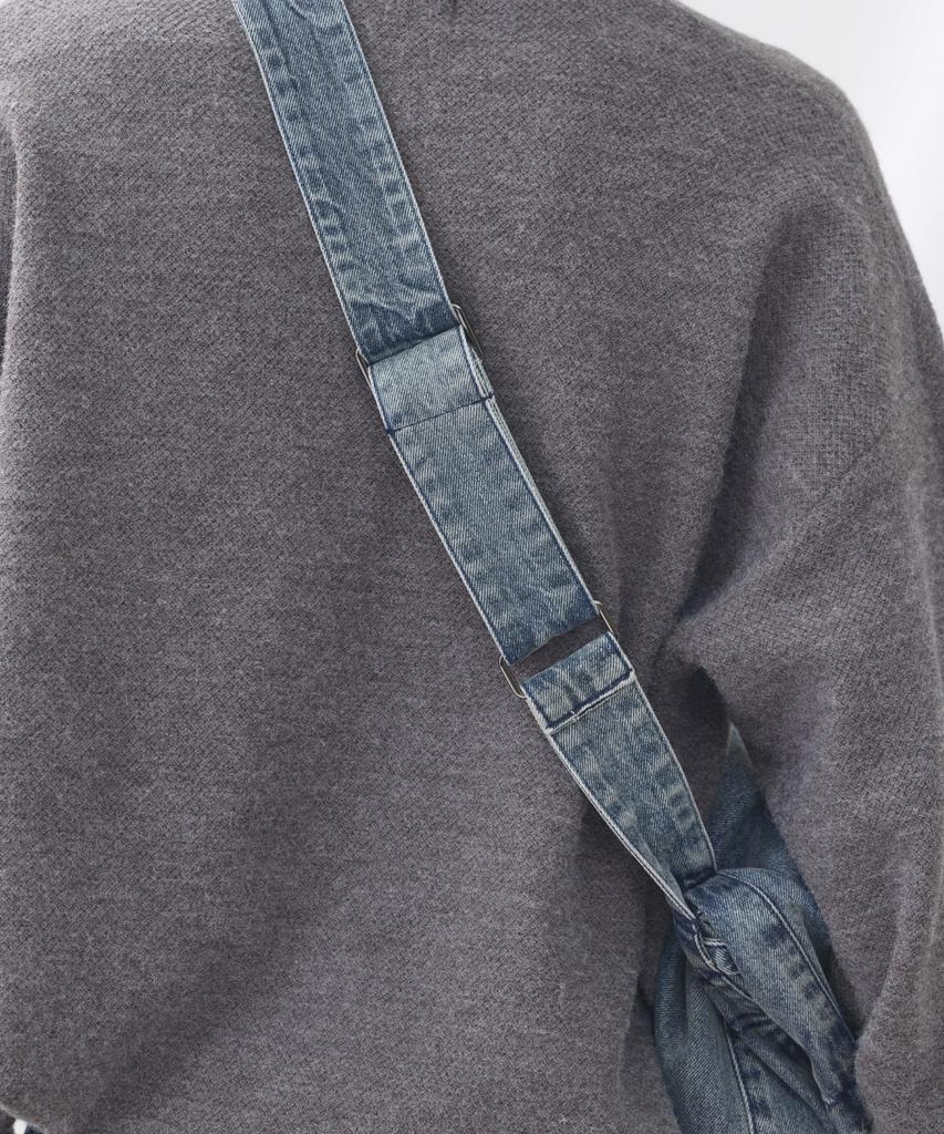 Eastserviceshop Denim Dyed Cross Bag - Indigo