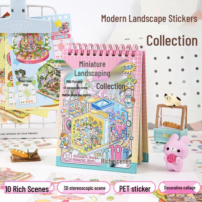 Miniature World Scene 3D DIY Stickers