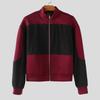 INCERUN Men Long Sleeve Stitching Zipper Up Texture Jackets Short Coats