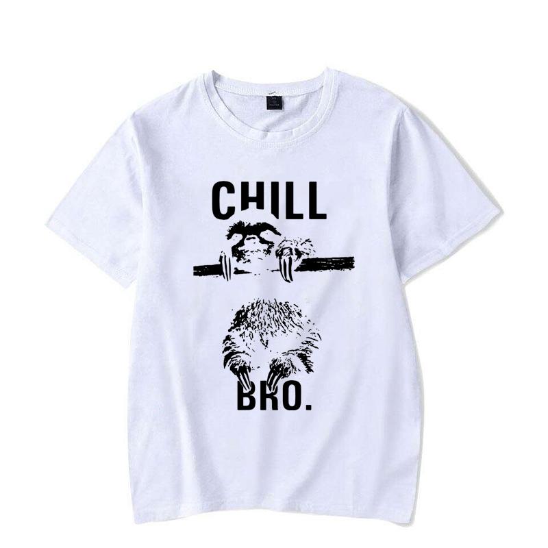 Makaya Cool Swag T-Shirt with Sloth Chill Bro Men's T Shirt Women Fashion Shirt Cute Tops
