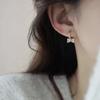 Light Luxury Zircon Bow Earrings For Women Sweet Fresh Temperament Versatile Ear Clip Jewelry