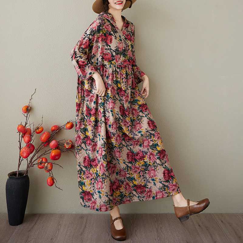 Summer Hooded Printed Dress