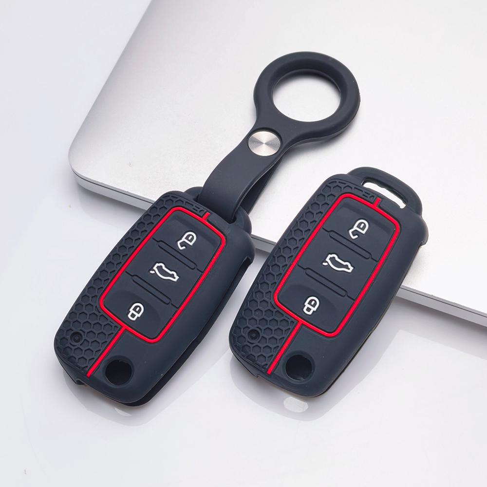 Key Fob Cover for Volkswagen Golf Polo Tiguan Passat Octavia Mk7 Mk2 Anti-Scratch Guard Shockproof Protection Soft Grip Texture Dust Resistant Cover