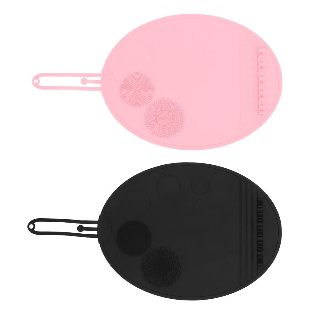 Silicone Makeup Brush Cleaning Mat Multi Textures Large Size Portable Washing Tool Scrubber Cosmetic