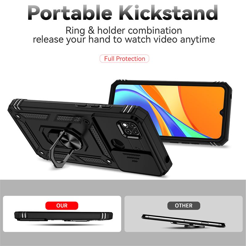 For Xiaomi Redmi 10A Case Magnetic Ring Holder Phone Case For Redmi10A Redmi 10 A 10A A10 Armor Slide Camera Protect Back Cover