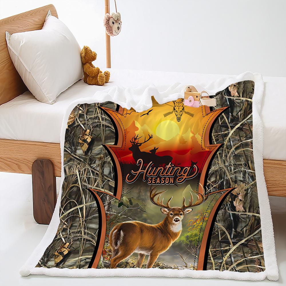 Blanket Animal Deer Blanket Lamb Fleece Crystal Fleece Blanket Blanket Universal