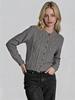 New Crew Neck Knit Cardigan for Women, Autumn/winter Coarse Knit Knit Sweater Jacket, Fashionable Versatile Long-sleeve Top
