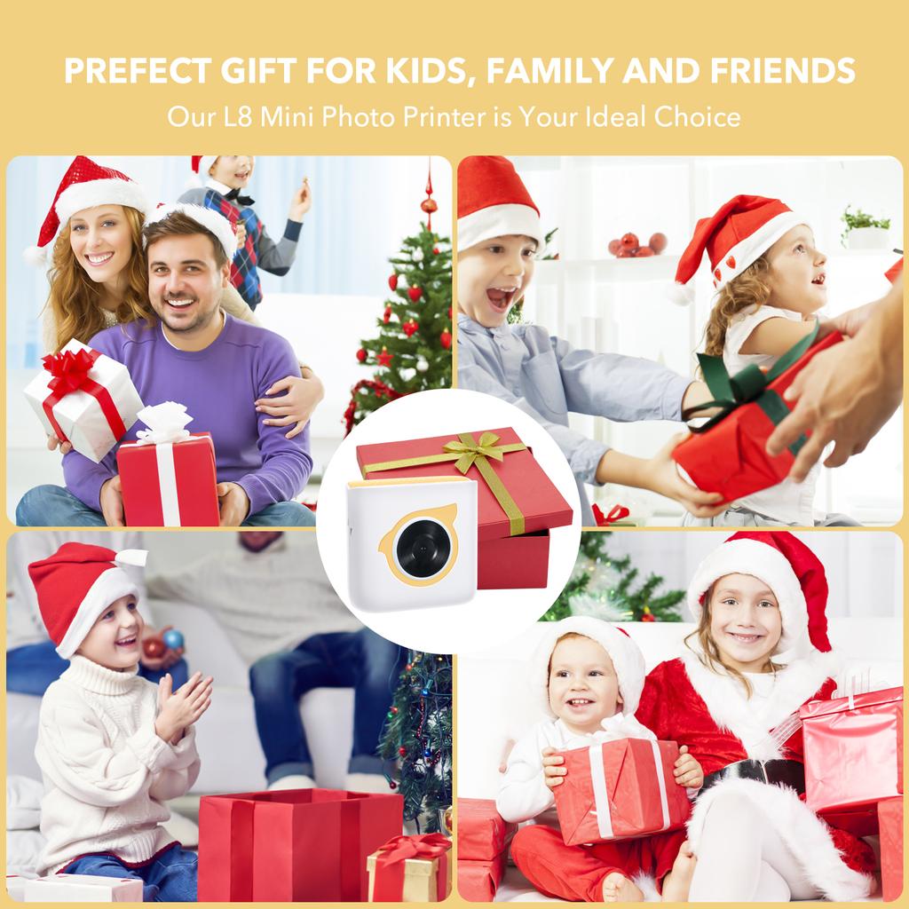 Bisofice L8 Mini impressora térmica de bolso fabricante de etiquetas portátil para fotos DIY Meno Meeting