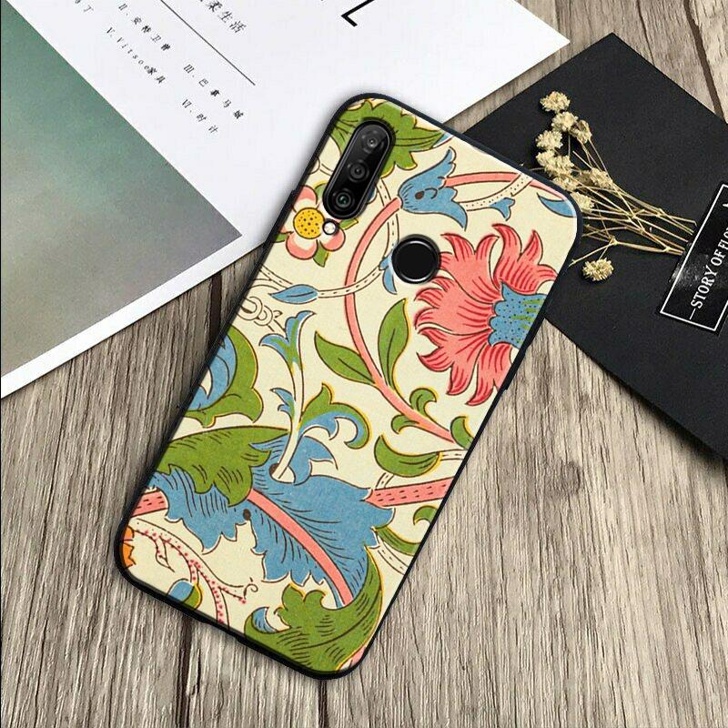 William Morris Lodden For Huawei Nova Y70 Y91 Y61 Y72 Y73 Y90 Y60 3i 7i 8i 11 12i 9 10 SE P20 P30 Pro P40 Lite Case