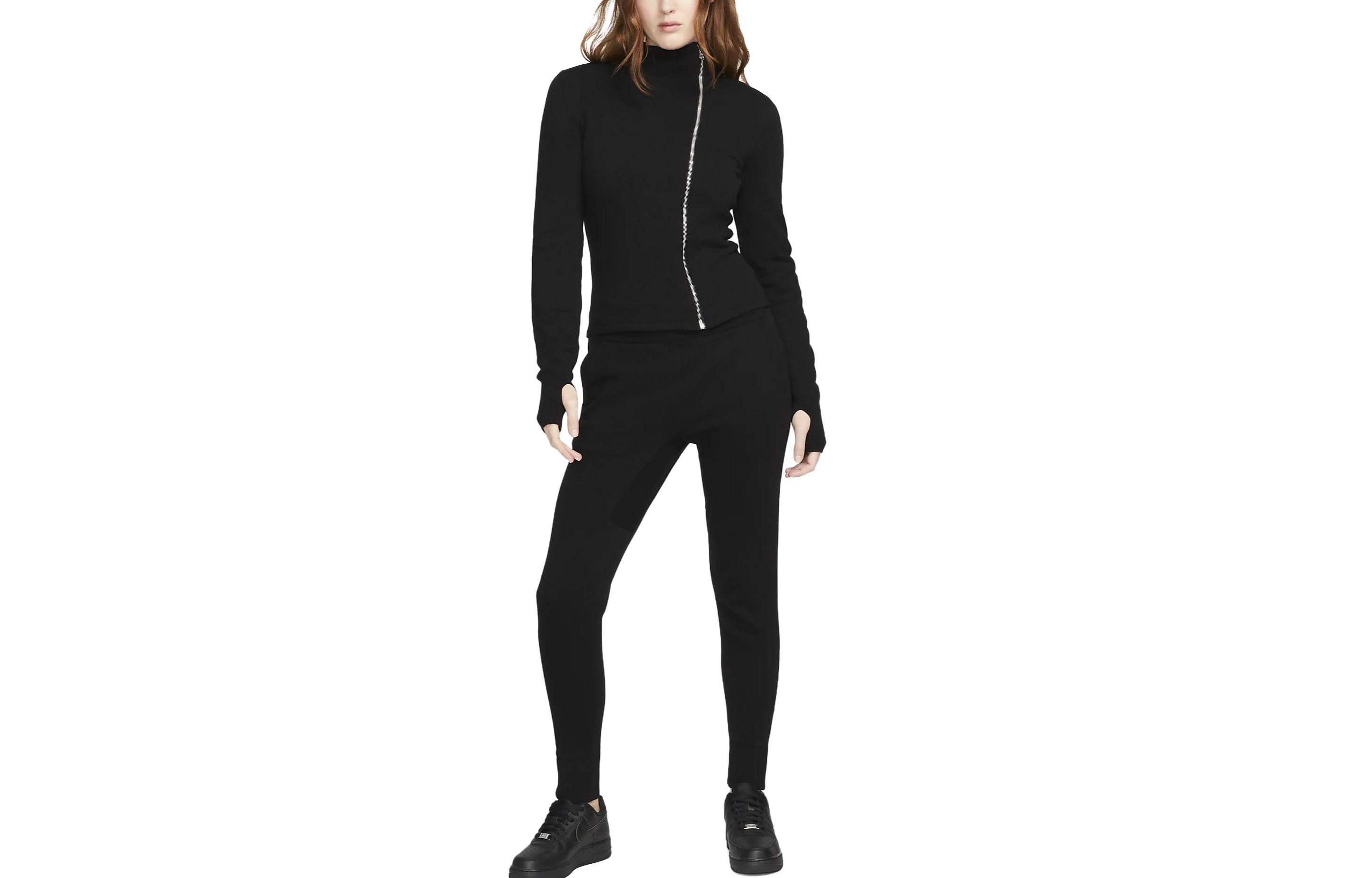 Nike Knitwear Women s Black Stand Collar Moderate Other DV7443-010 XL