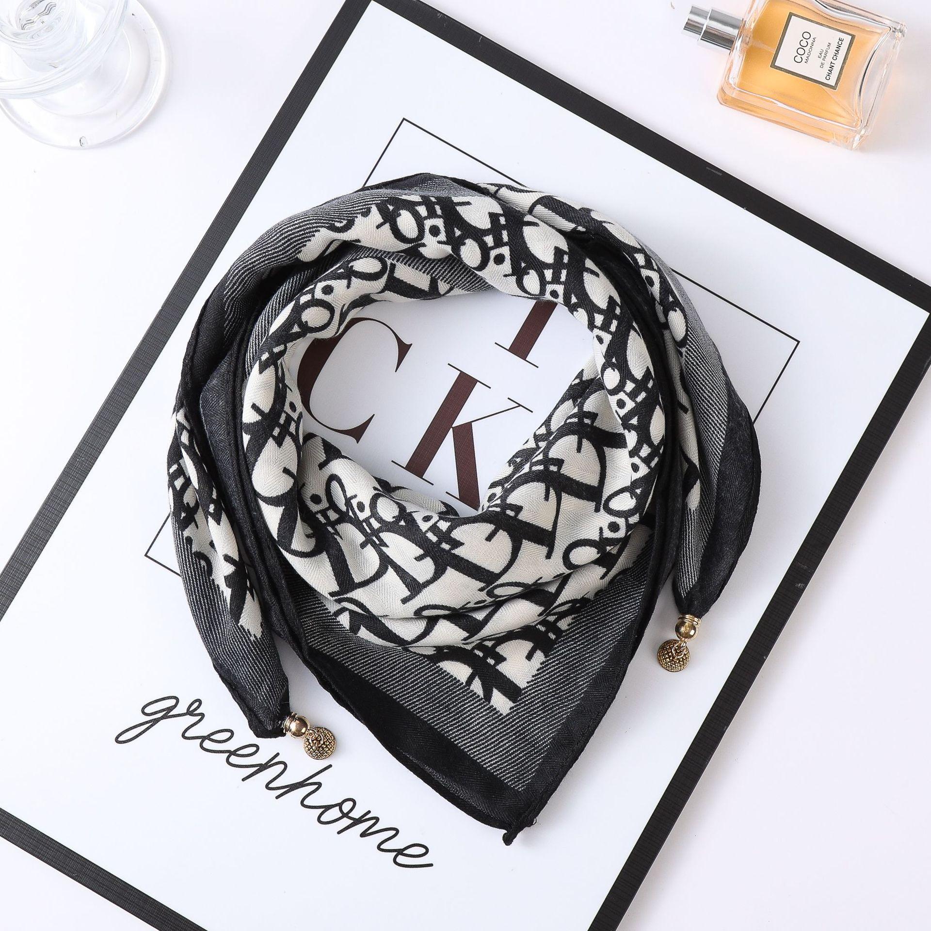 

Унисекс хлопковый льняной квадратный шарф - мягкий, дышащий, ветрозащитный и декоративный жаккардовый переплетенный модный