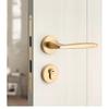 Gold Zinc Alloy Bedroom Door Lock Interior Wooden Door Handle Lock Body Set Mute Security Door Lock Home Hardware with Key