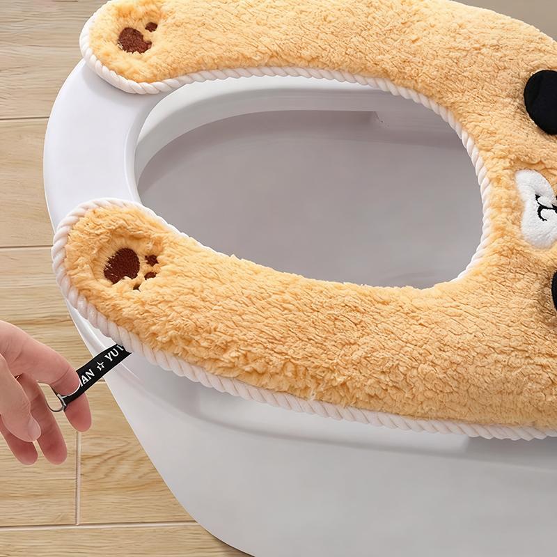 Toilettensitzbezug, Haushalt Verdickter Toilettensitzbezug, Herbst- und Winterstil Toilettensitzdichtung, Verdicktes Sitzkissen