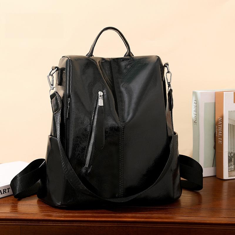 Anti-theft Soft Leather Backpack For Women - Large Capacity Fashion Travel Bag, Convertible Shoulder Bag