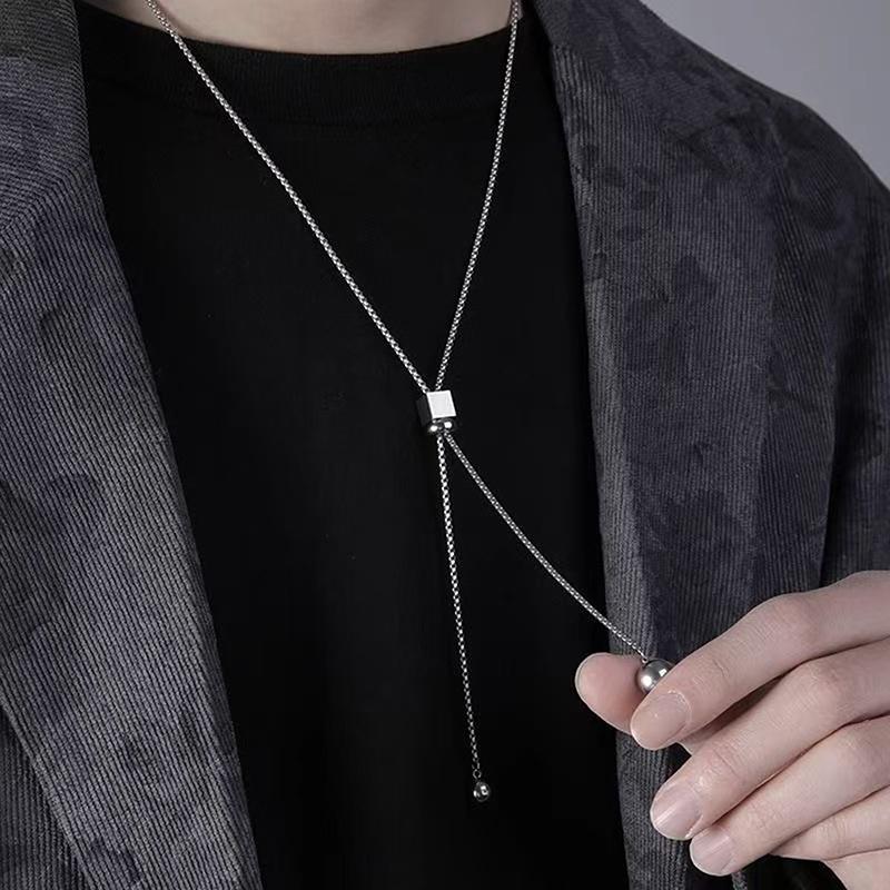 Creative Retro Mini Woven Bag Pendant Necklace For Women Girls Versatile Long Sweater Chain Jewelry Accessories Gifts