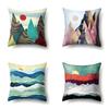 Polyester Pillowcase Automobile Decoration Mountain Home Print Pillowcase Waist Cushion Cover Bedside Cushion Cover Bedside Cushion Cover