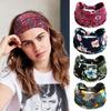 Women's European Bohemian-Style Cashew Flower Print Elastic Sports Headband