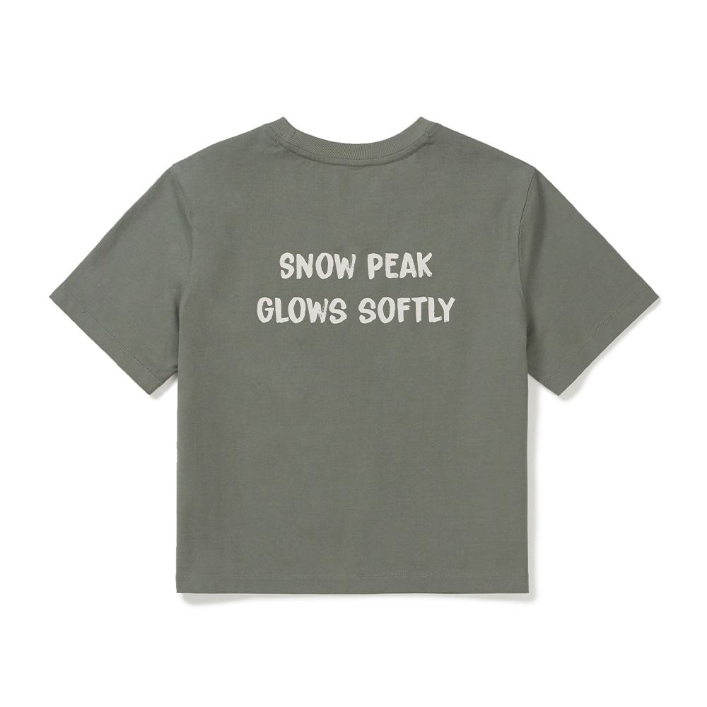 SNOWPEAK Cotton Women's Crop Short-Sleeve T-shirt Light Khaki (S25MWFTS65)