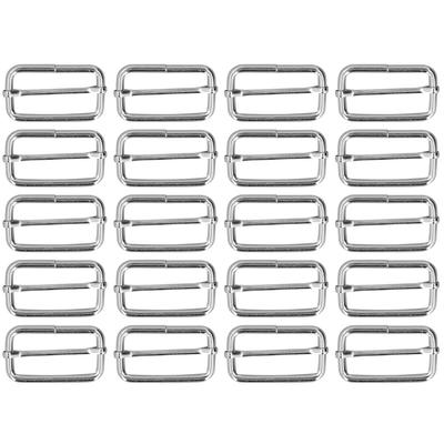 20Pcs Metal Rectangle Adjuster Durable Fadeless Exquisite Wide Application Metal Buckle for Clothes