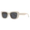 Women's Small Frame Square Cat-Eye Sunglasses with Rivet Design for Sun Protection - Trendy and Simple Runway Style