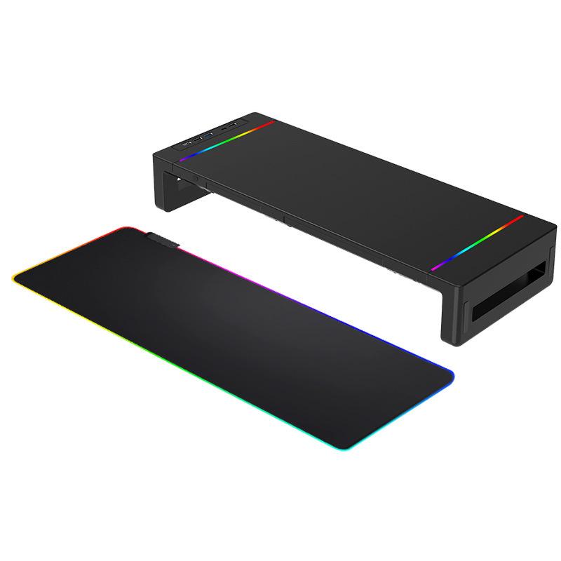 Multi-functional All-in-one Computer Monitor, Laptop Height-increasing Stand, RGB Mouse Pad for Complete Desk Setup