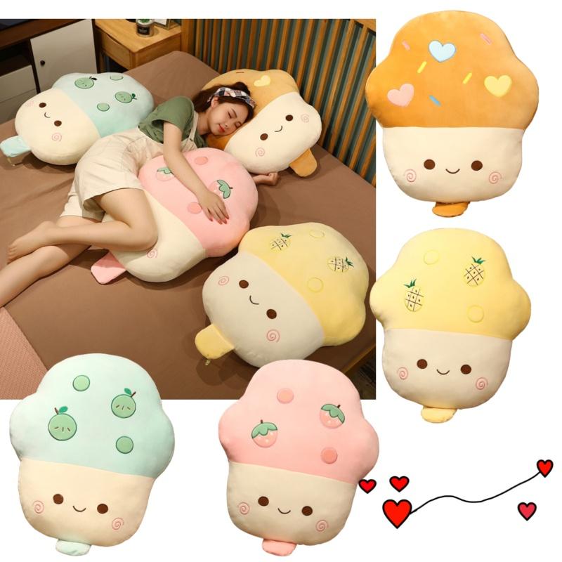 Cute Ice Cream Throw Pillow Plush Doll Soft And Colorful Design Perfect For All Ages